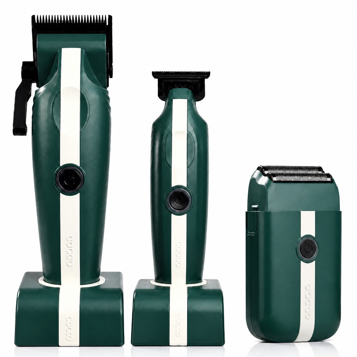 Cocco Hair Pro Veloce Lite Parranajokone Green White Stripe - Combos - Vihreä
