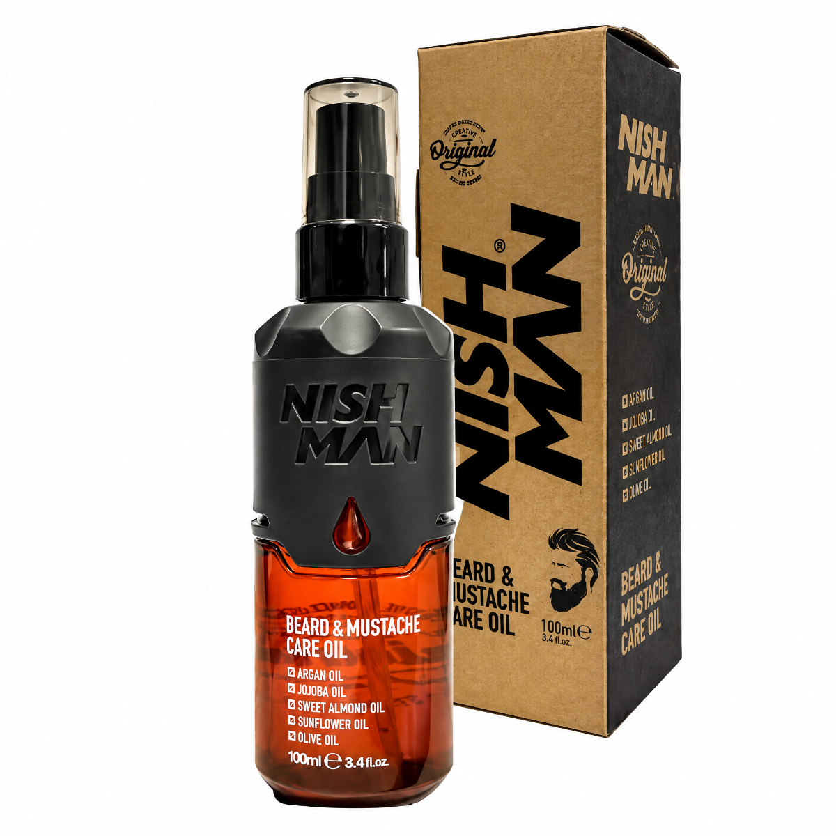 Nishman Beard & Mustache Care Oil 100 ml - Parran hoito