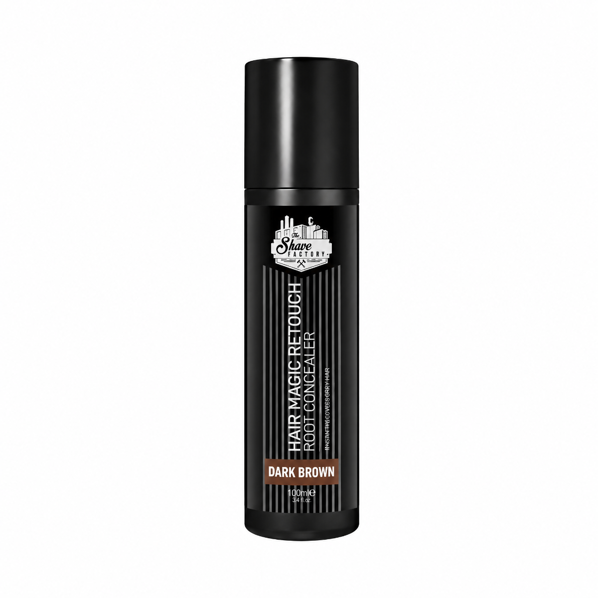 The Shave Factory Magic Retouch Spray Dark Brown 100 ml - Päänahan Peitto & Naamioint - Ruskea