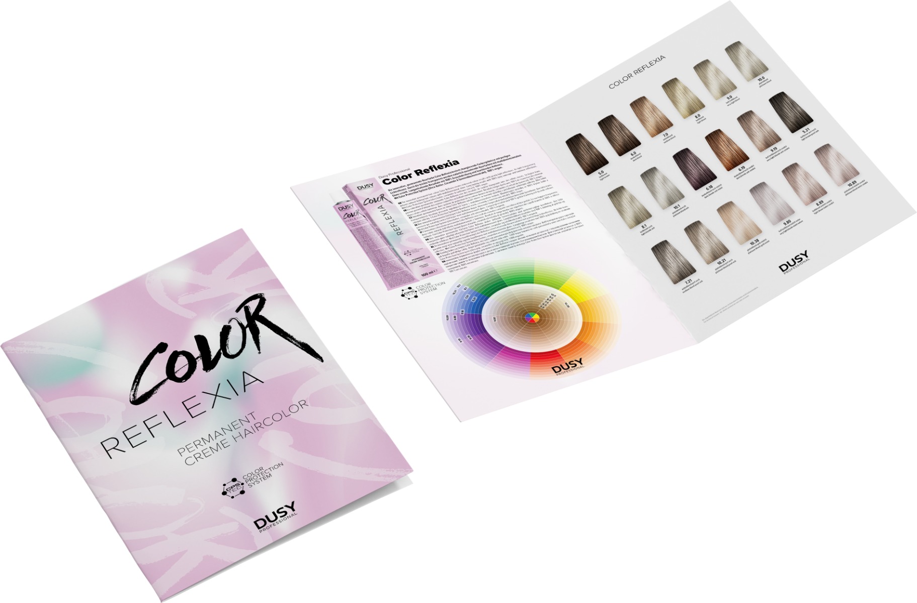 Dusy Color Reflexia Printed Colour Chart - Pysyvät hiusvärit