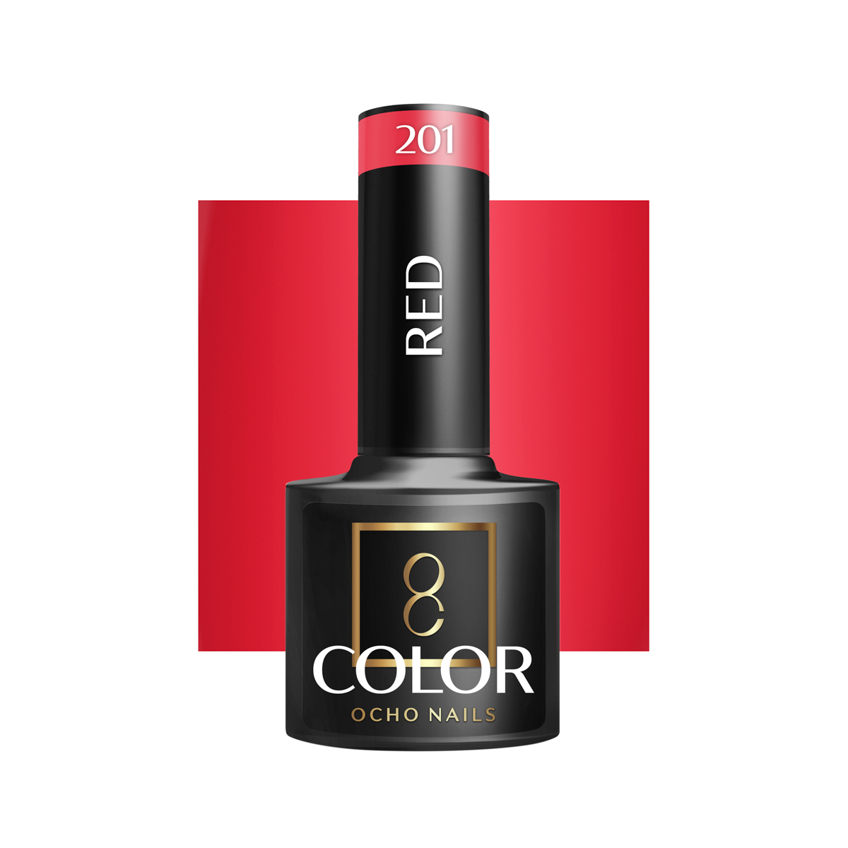 Ocho Nails Hybrid Nail Polish Red 201 5g - Kynsilakka