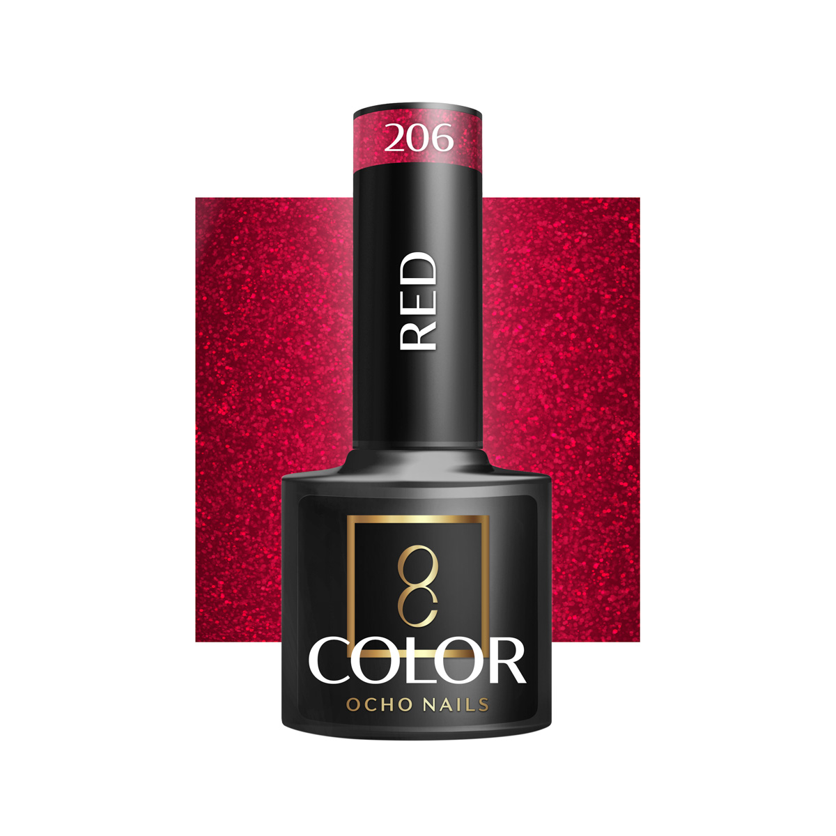 Ocho Nails Hybrid Nail Polish Red 206 5g - Kynsilakka