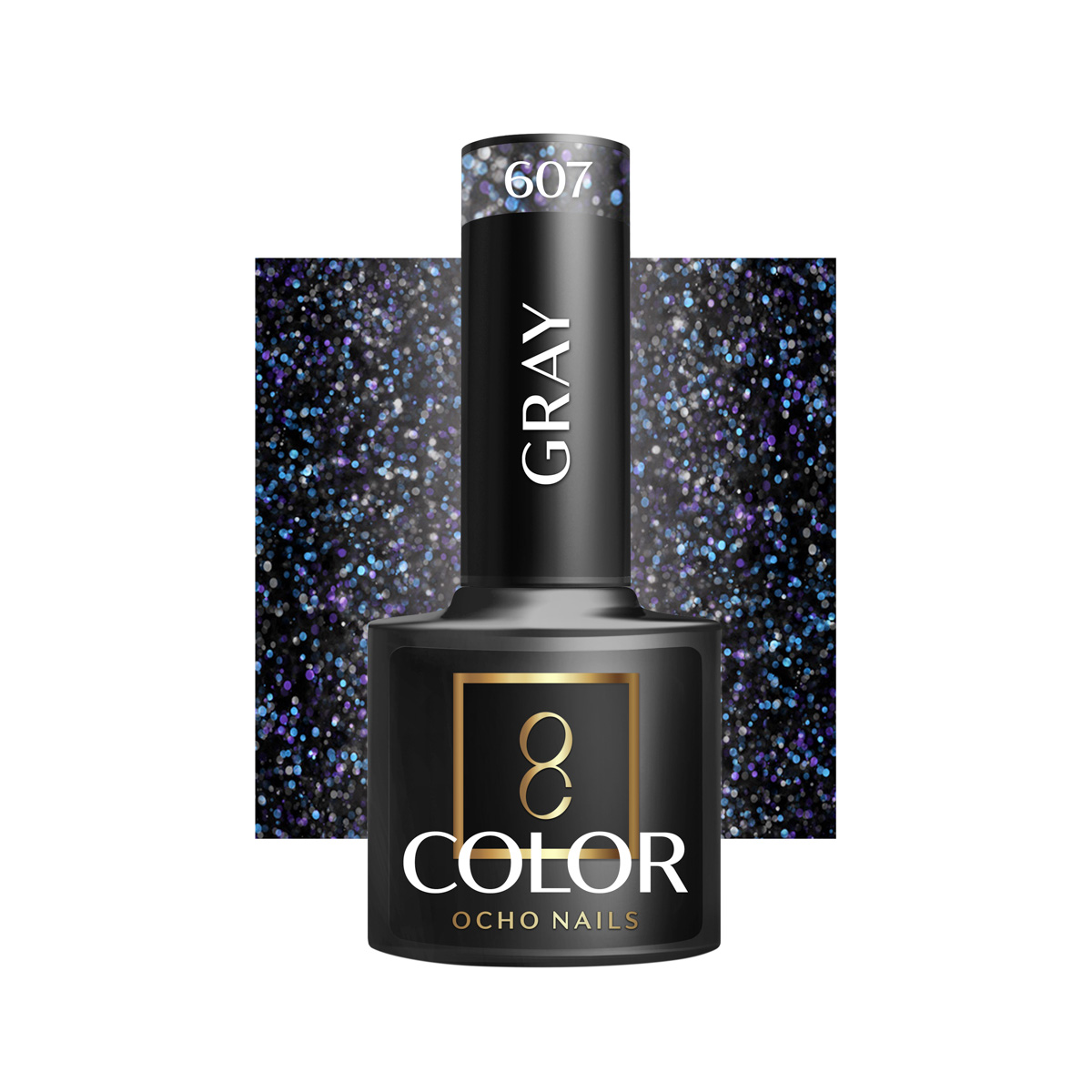 Ocho Nails Hybrid Nail Polish Gray 607 5g - Kynsilakka - Harmaa
