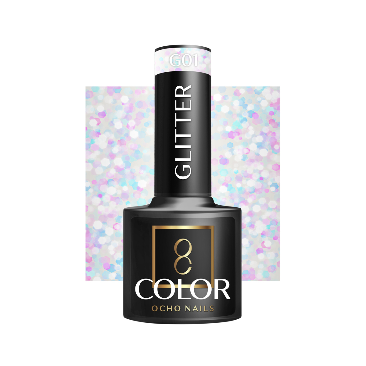 Ocho Nails Hybrid Nail Polish Glitter G01 5g - Kynsilakka