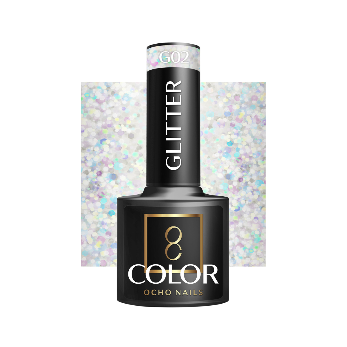 Ocho Nails Hybrid Nail Polish Glitter G02 5g - Kynsilakka