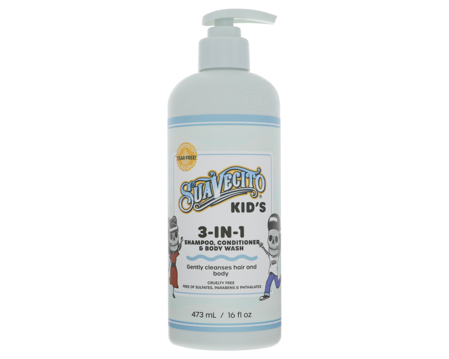 Suavecito Kids 3‐in‐1 Shampoo Hoitoaine Body Wash 473 ml - Conditioner