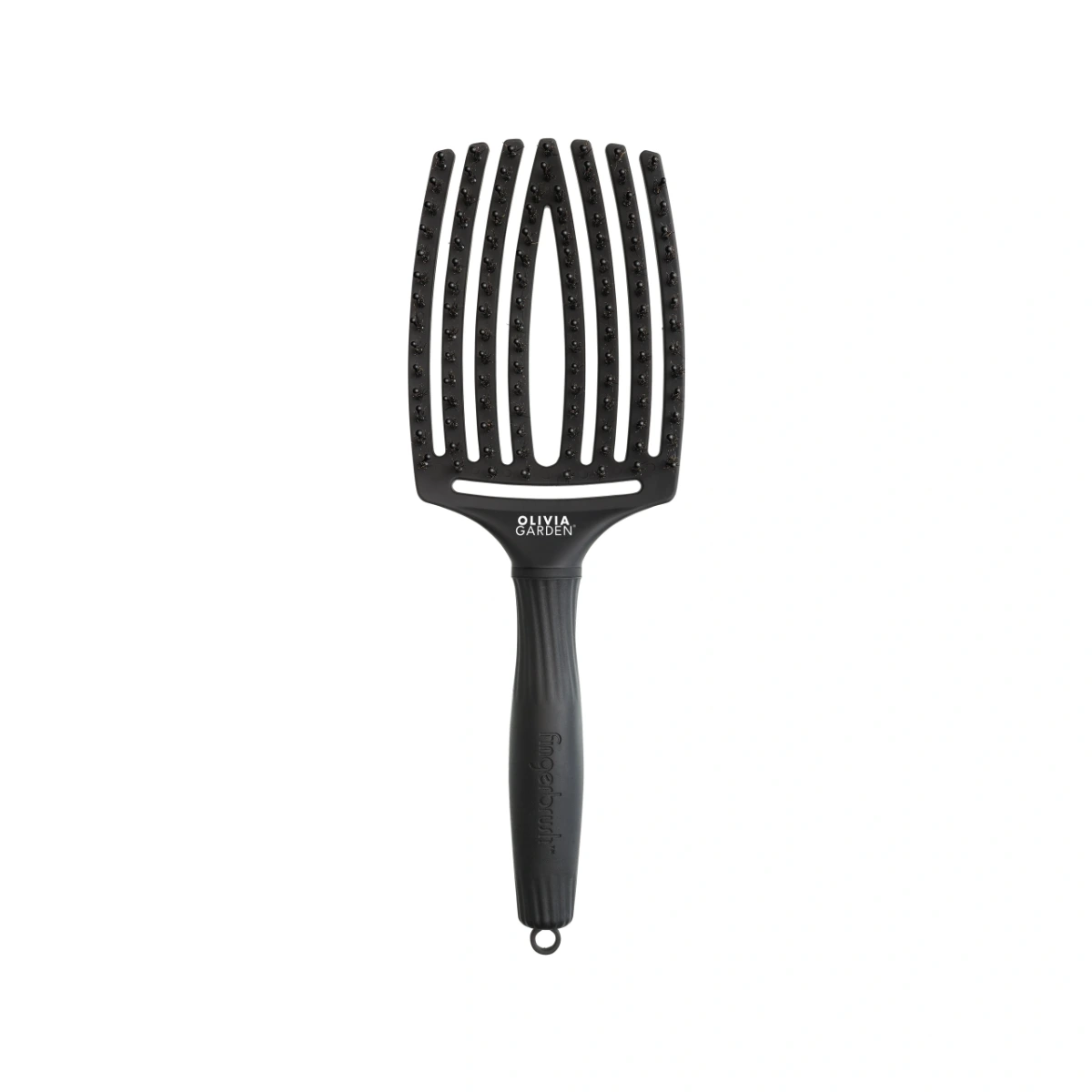 Olivia Garden Fingerbrush Combo Full Black Large - Detangle hiusharjat - Musta