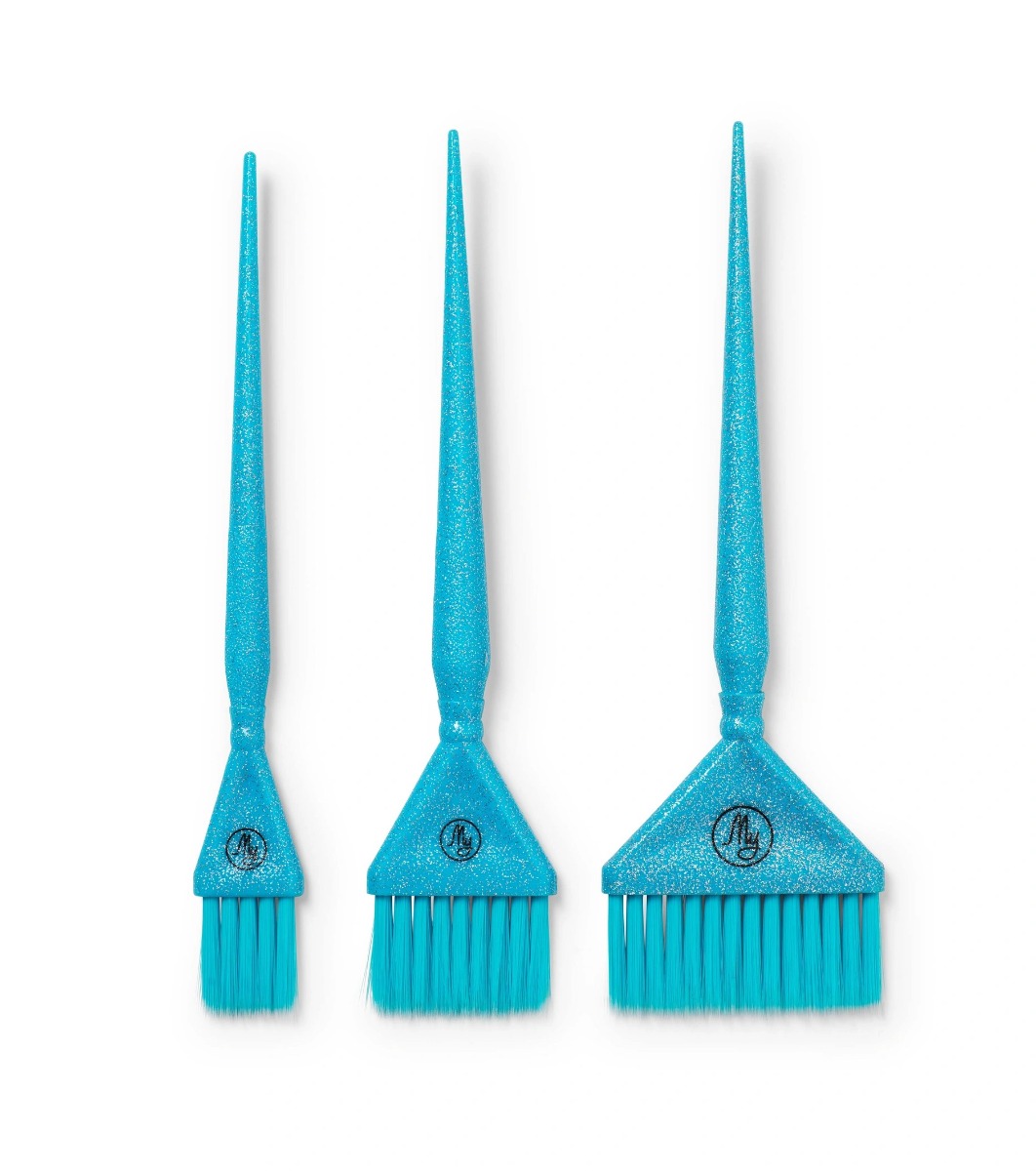My Professional Azur Blue Glitter Värisivellin Set - Värilliset siveltimet - Sininen