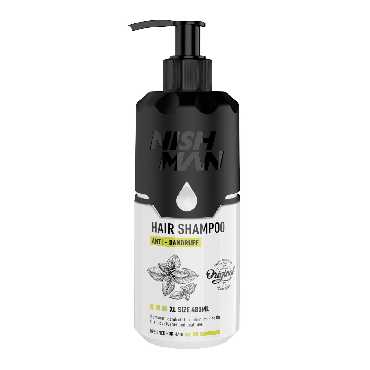 Nishman Hair Shampoo Anti Dandruff 480 ml