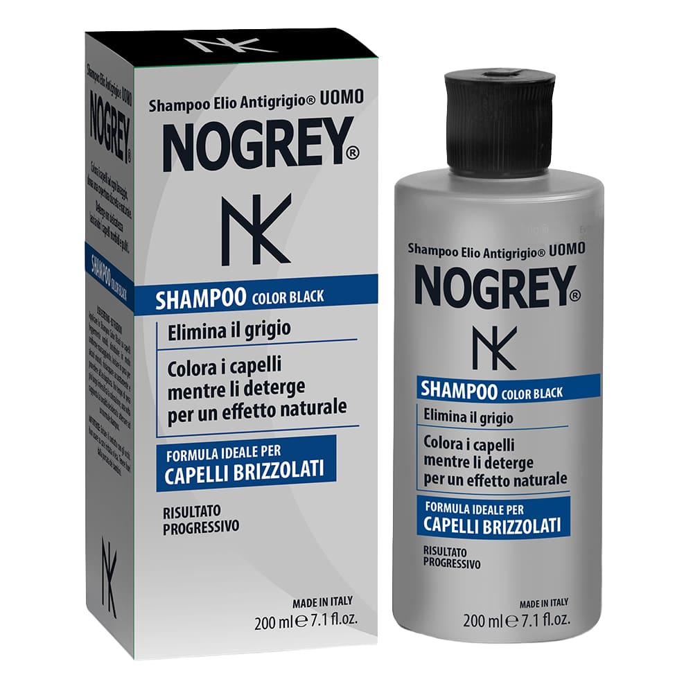 NoGrey Elio Color Shampoo Black 200 ml - Päänahan Peitto & Naamioint - Musta